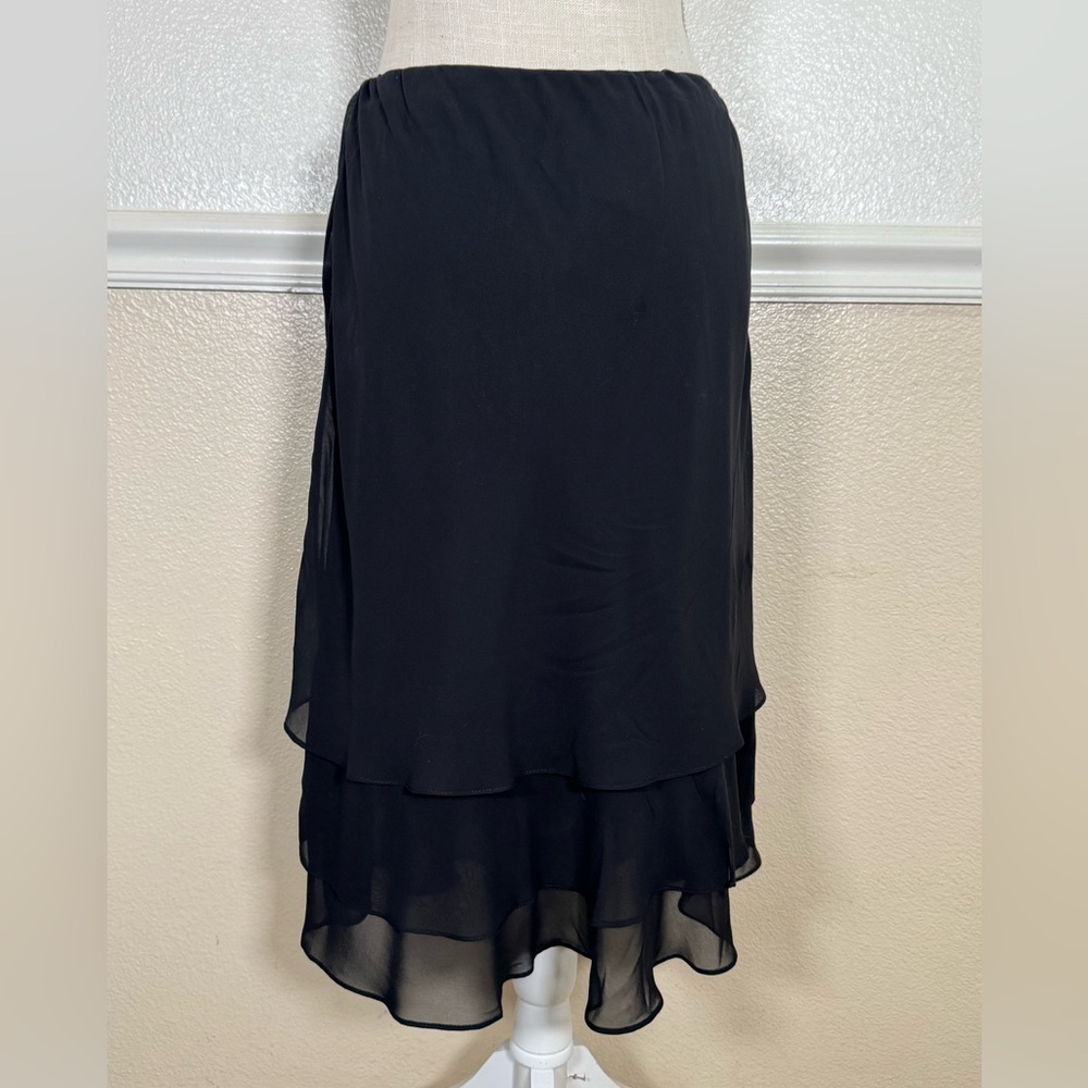 Vintage Alex Evenings Black Midi A-Line Skirt - Picture 4 of 10